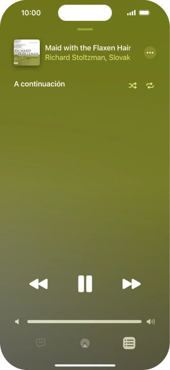 Pulsa el icono de reproducción aleatoria para activar o desactivar la función.