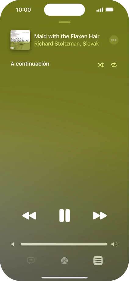 Pulsa el icono de reproducción aleatoria para activar o desactivar la función.