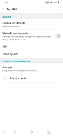 Pulsa la cuenta de correo electrónico deseada.