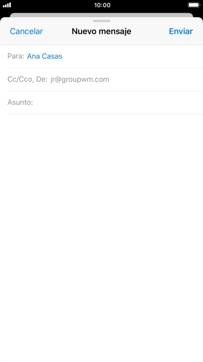 Pulsa Asunto: e introduce el asunto deseado.