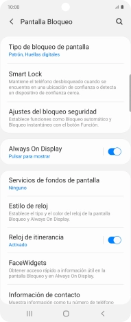 Pulsa Tipo de bloqueo de pantalla e introduce el código de seguridad extra que has creado anteriormente.