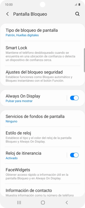 Pulsa Tipo de bloqueo de pantalla e introduce el código de seguridad extra que has creado anteriormente.