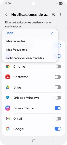 Pulsa el ajuste deseado.