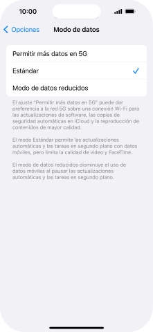 Pulsa el ajuste deseado.