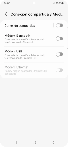 Pulsa Conexión compartida.