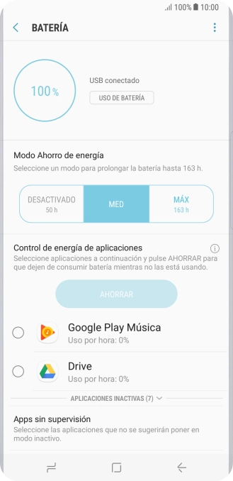 Pulsa la tecla de inicio para terminar y regresar a la pantalla de inicio.