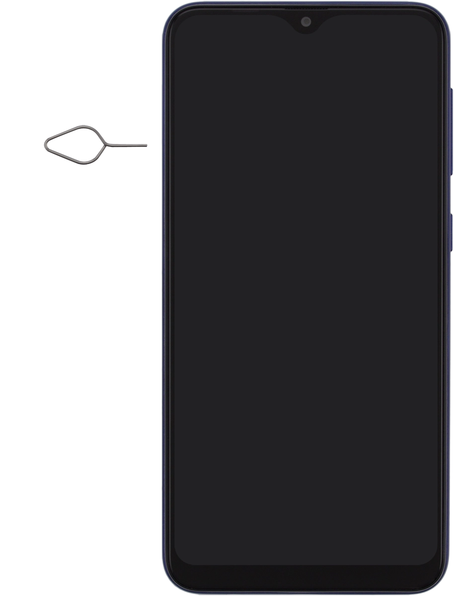 Busca la herramienta de apertura del contenedor de tarjetas.