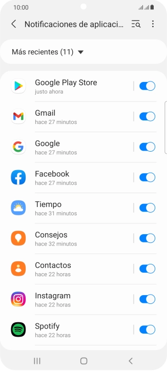 Pulsa la lista desplegable.