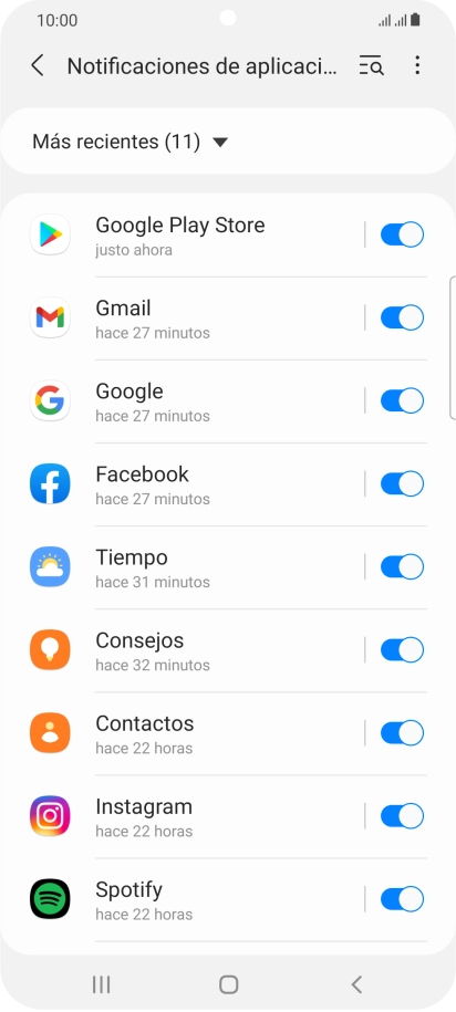 Pulsa la lista desplegable.