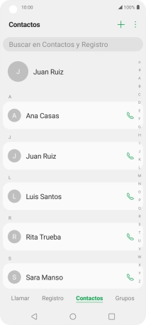 Pulsa el contacto deseado.
