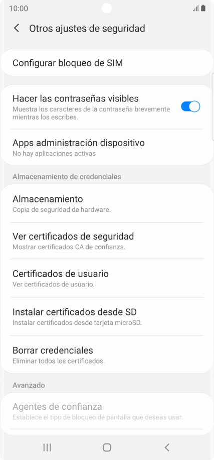 Pulsa Configurar bloqueo de SIM.
