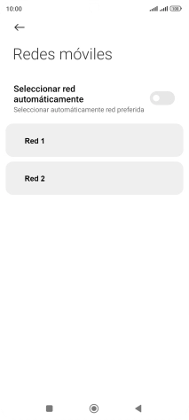 Pulsa la red deseada.