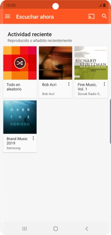 Desliza el dedo hacia la derecha desde la parte izquierda de la pantalla.