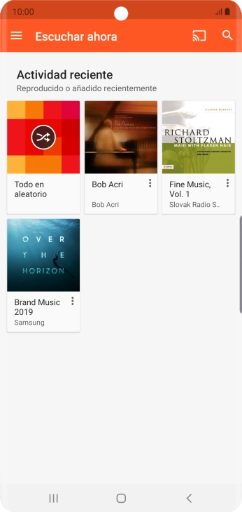 Desliza el dedo hacia la derecha desde la parte izquierda de la pantalla.