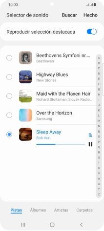 Al encontrar un timbre de llamada de tu gusto, pulsa Hecho.