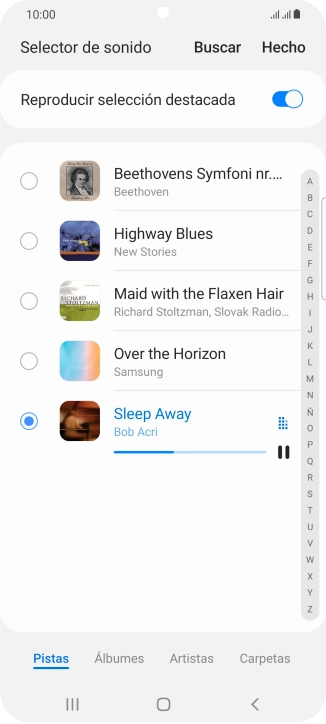 Al encontrar un timbre de llamada de tu gusto, pulsa Hecho.
