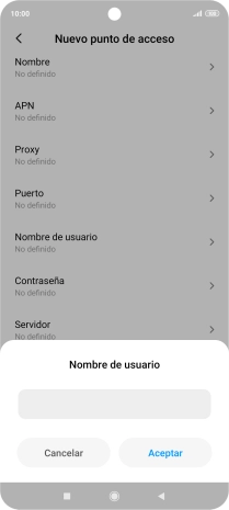 Introduce wap@wap y pulsa Aceptar.