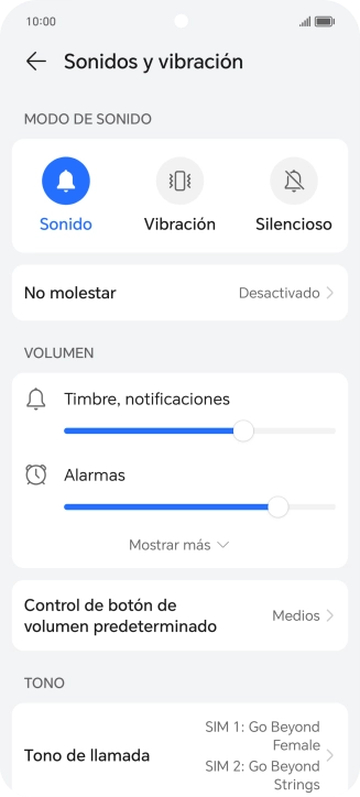 Pulsa Tono de llamada.