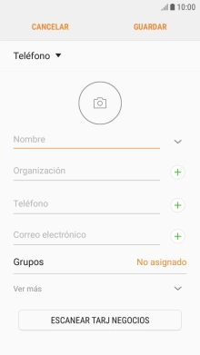 Pulsa Nombre e introduce el nombre deseado.