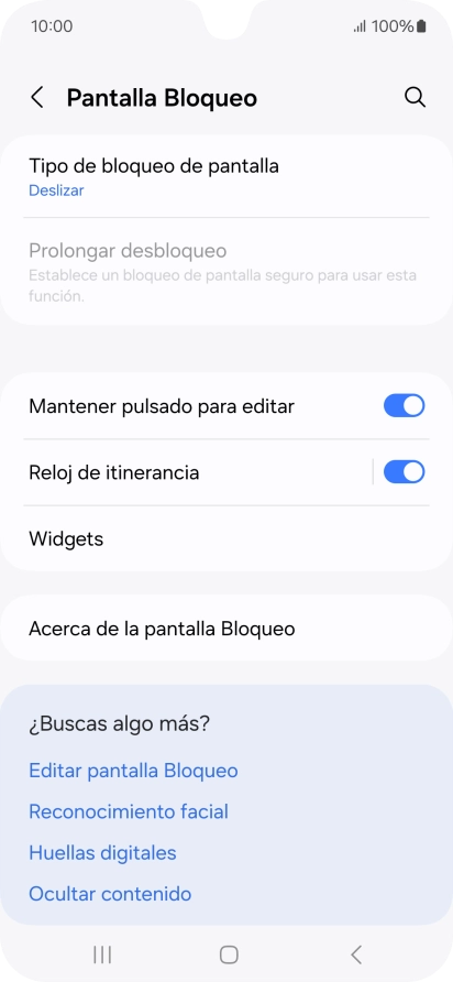 Pulsa Tipo de bloqueo de pantalla.