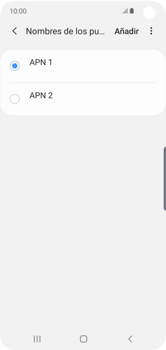 Pulsa en el campo junto a la conexión de datos para activarla.