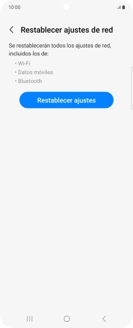 Pulsa Restablecer ajustes.