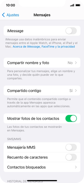 Pulsa el indicador junto a 