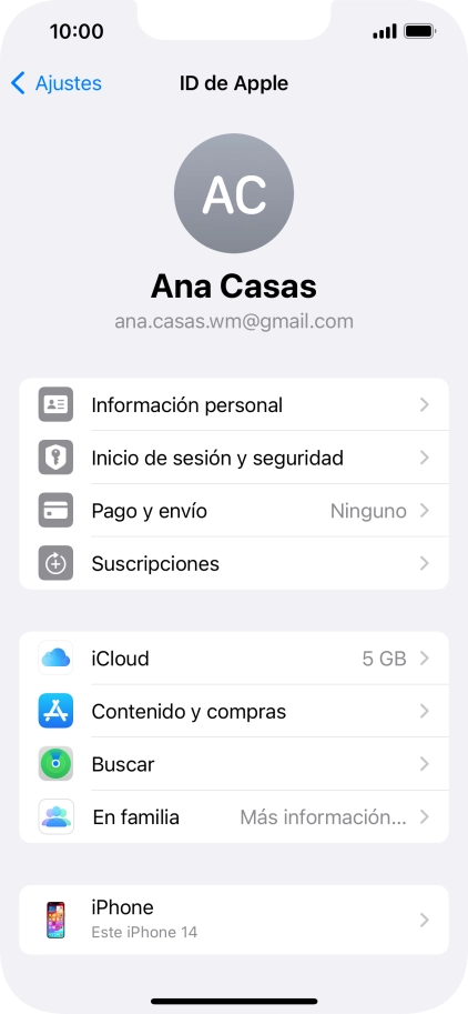 Desliza el dedo hacia arriba desde la parte inferior de la pantalla para terminar y volver a la pantalla de inicio.