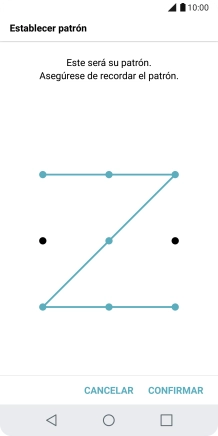 Vuelve a introducir el código de seguridad seleccionado y pulsa CONFIRMAR.