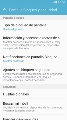 Pulsa Tipo de bloqueo de pantalla e introduce el código de seguridad actual.