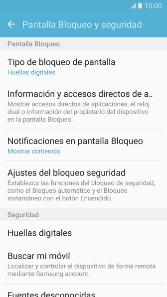 Pulsa Tipo de bloqueo de pantalla e introduce el código de seguridad actual.