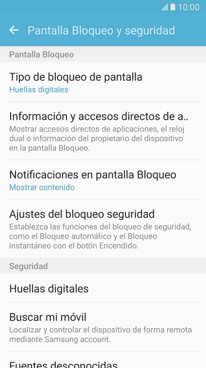 Pulsa Tipo de bloqueo de pantalla e introduce el código de seguridad actual.