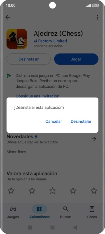 Pulsa Desinstalar.