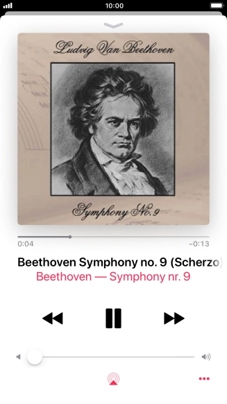 Pulsa la flecha hacia la derecha para ir al archivo de música siguiente.