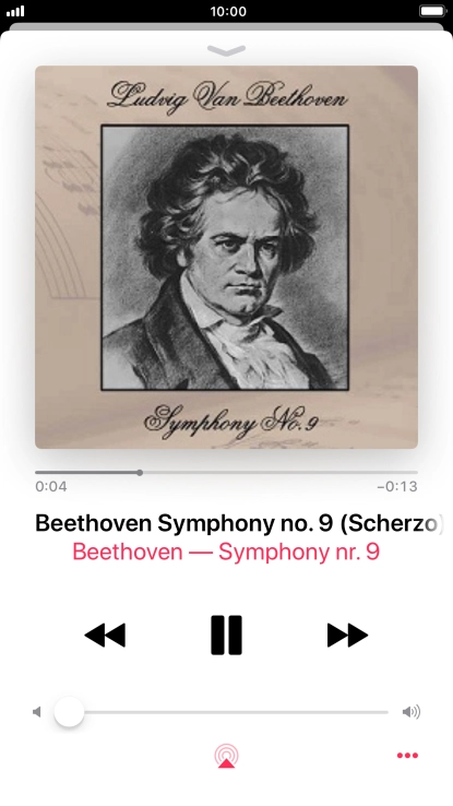 Pulsa la flecha hacia la derecha para ir al archivo de música siguiente.