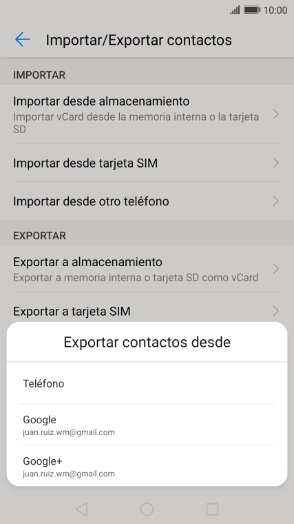 Pulsa Teléfono.