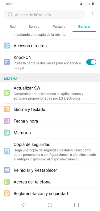 Pulsa Fecha y hora.