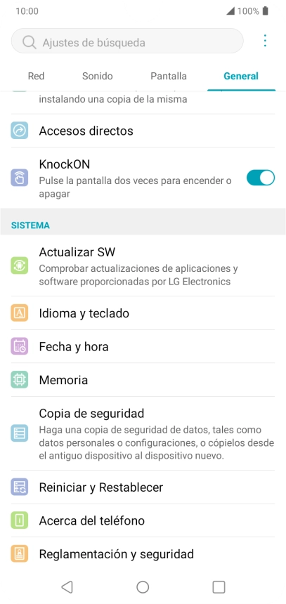 Pulsa Fecha y hora.