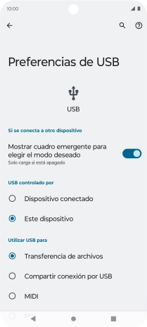 Pulsa Transferencia de archivos.