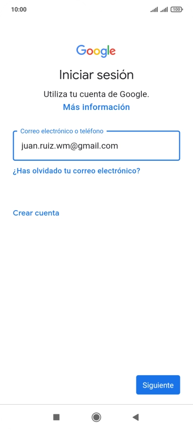 Pulsa Siguiente.