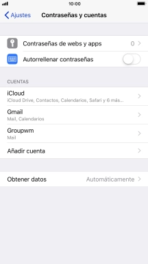 Pulsa la cuenta deseada.