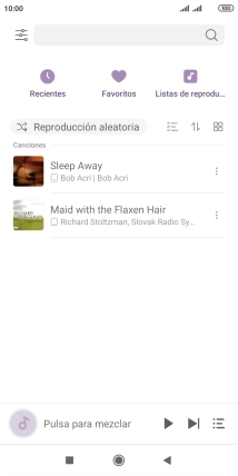 Pulsa el archivo de música deseado.