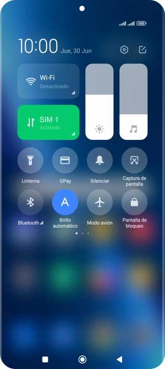 Pulsa Modo avión para activar o desactivar la función.