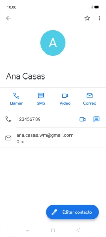 Pulsa el icono de llamada junto al número deseado.