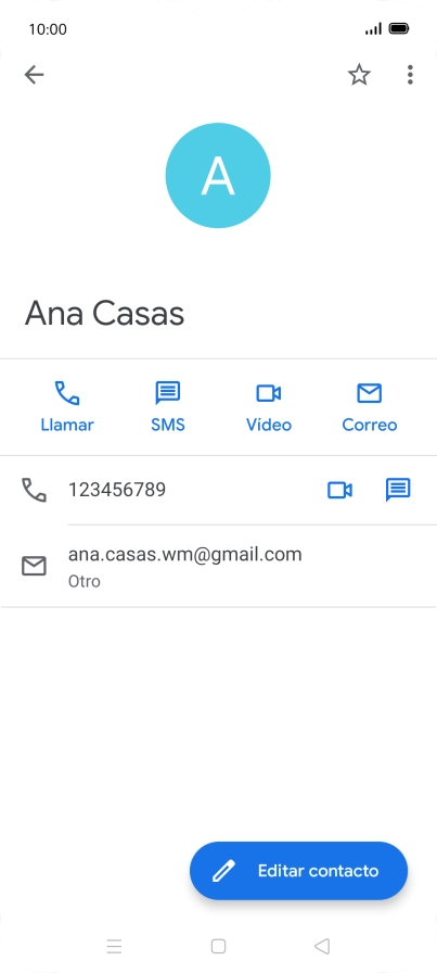 Pulsa el icono de llamada junto al número deseado.