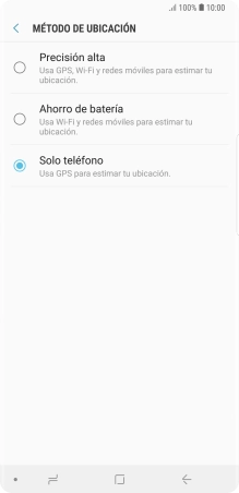 Si seleccionas Precisión alta, el teléfono podrá encontrar tu posición exacta con ayuda de los satélites GPS, la red móvil y una red wifi cercana. El GPS por satélite requiere vista libre al cielo.