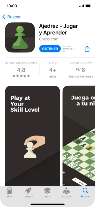 Pulsa OBTENER y sigue las indicaciones de la pantalla para instalar la app.