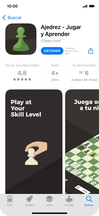Pulsa OBTENER y sigue las indicaciones de la pantalla para instalar la app.