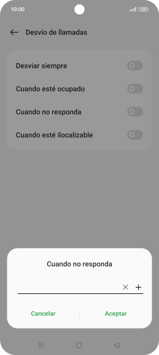 Introduce +34600132000 y pulsa el icono de aceptar.