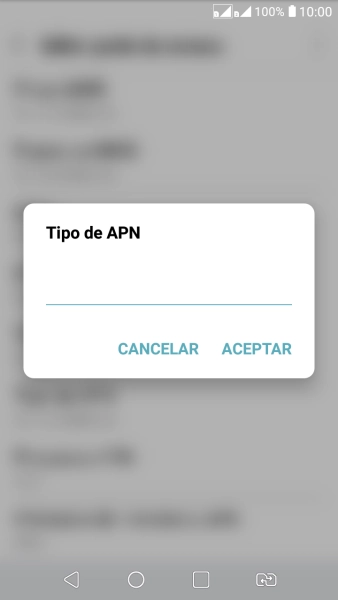Introduce default y pulsa ACEPTAR.